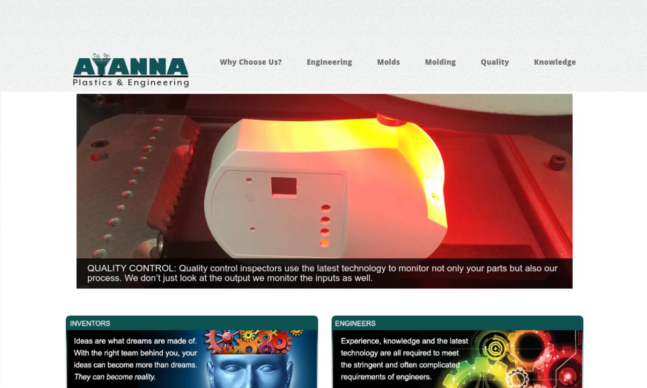 Ayanna Plastics & Engineering Injection Molded Plastics