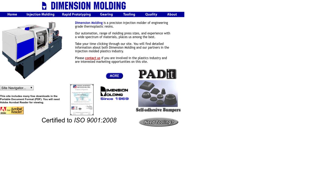 Dimension Molding Corp. Injection Molded Plastics