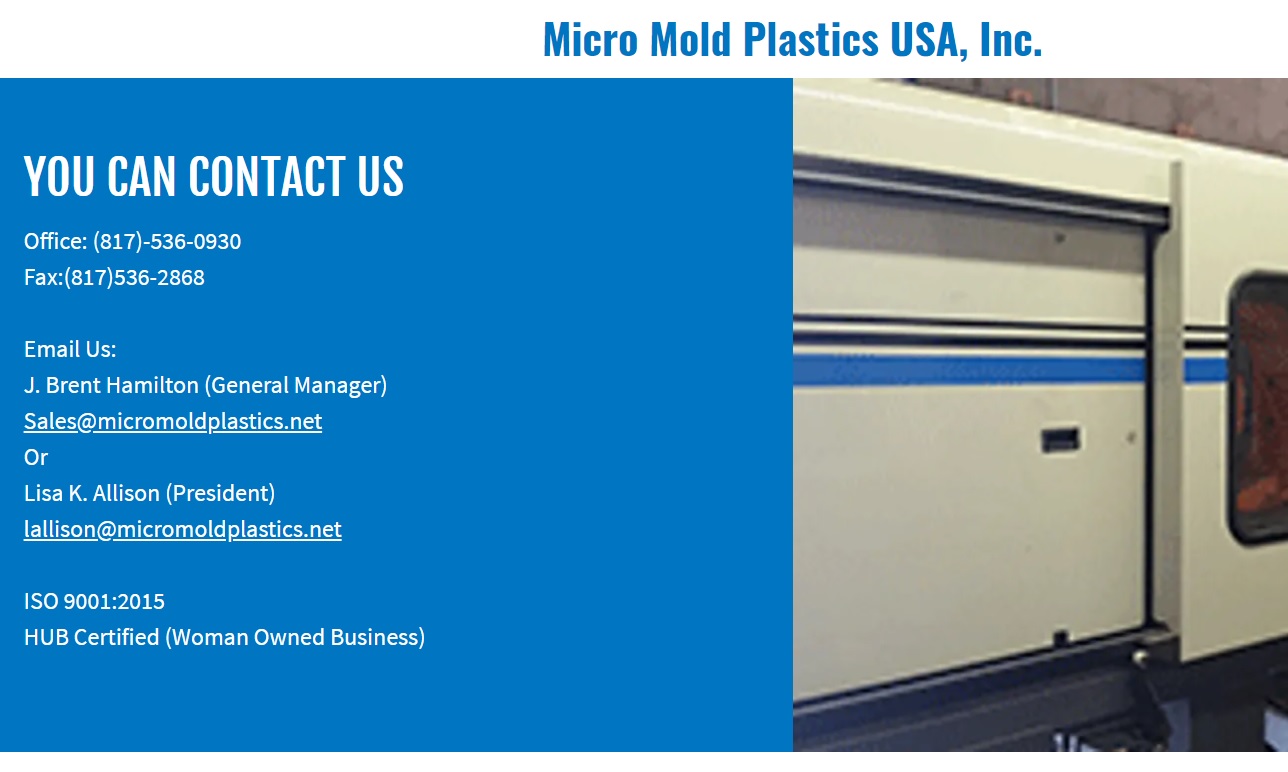 Micro Mold Plastics USA, Inc.